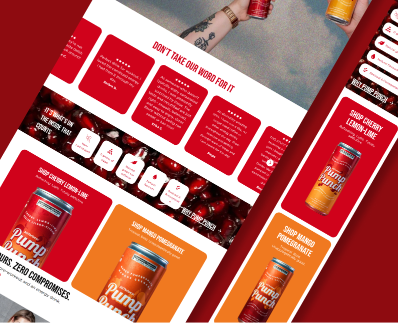 AllThrive cover photo AllThrive Nutrition website mockups across a red background